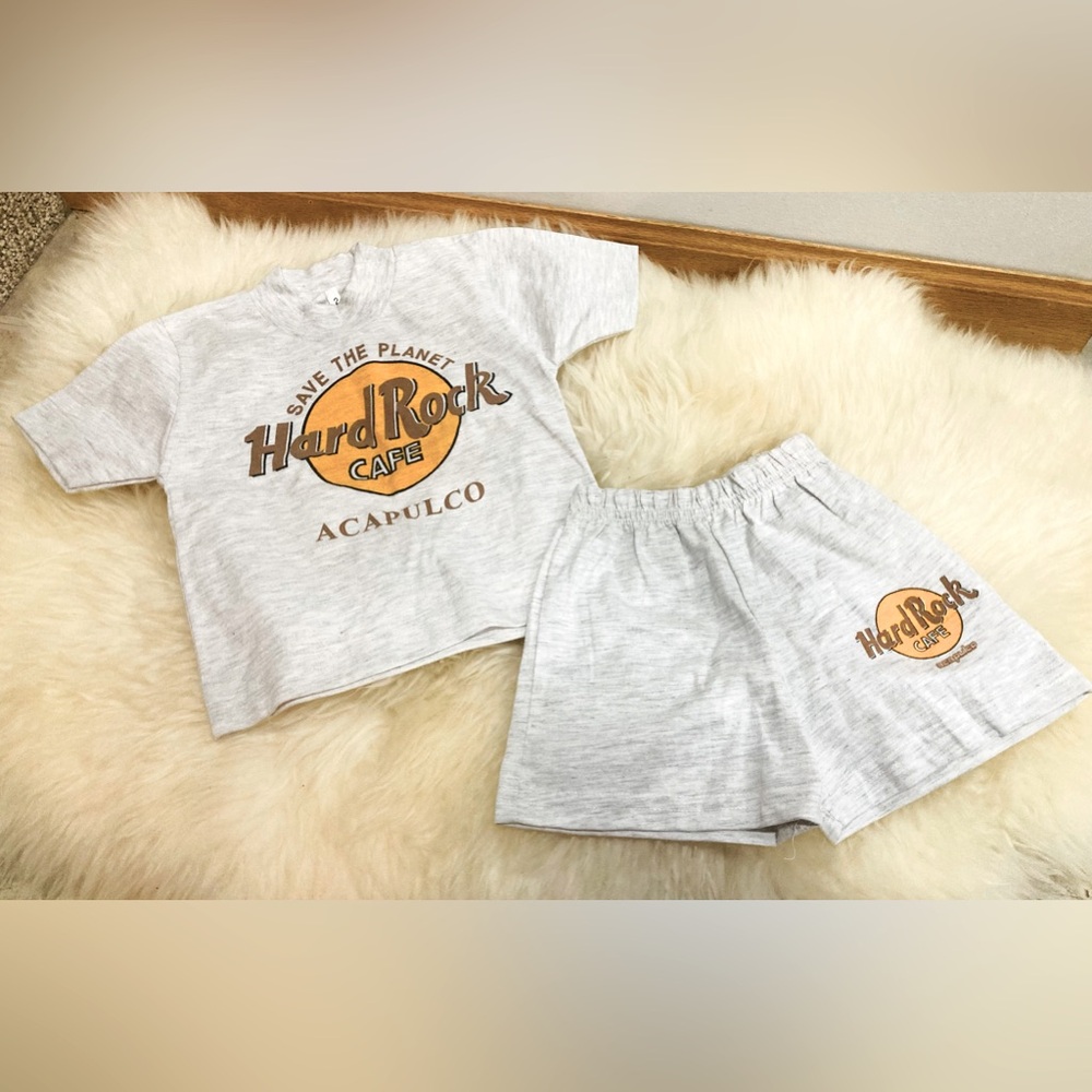 Brand New Never Worn Toddler Hard Rock Cafe Unisex Short Set Size 2